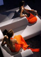 September 2009, New York, N.Y. - The Halston spring 2009 collection is modeled during Fashion Week.