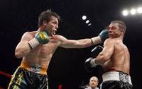 March 2007, New York, N.Y. - "Ireland's" John Duddy, left, lands a left hand on Anthony "The Bullet" Bonsante, right, during their middleweight bout at Erin Go Brawl at Madison Square Garden.